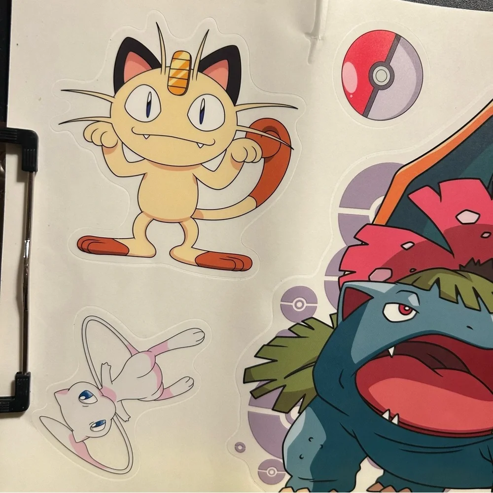 Pokemon peel & stick wall decal 25 pieces Nintendo USA 2019 4 sheets removable